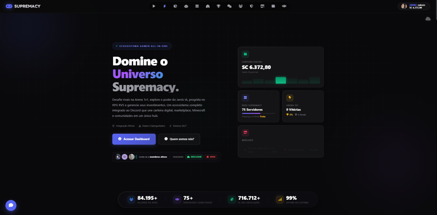 Interface da Supremacy
